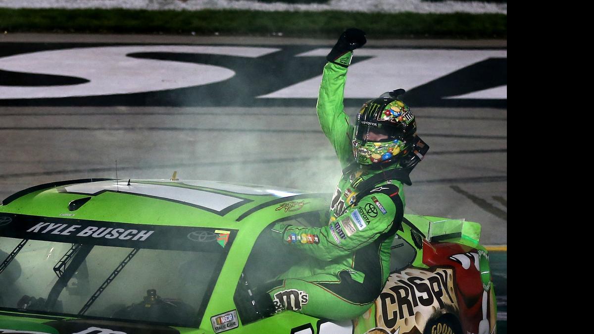 
Kyle Busch traded the lead a few times with Joey Logano before finally holding on for the win in Saturday’s Quaker State 400 at Kentucky Speedway.


