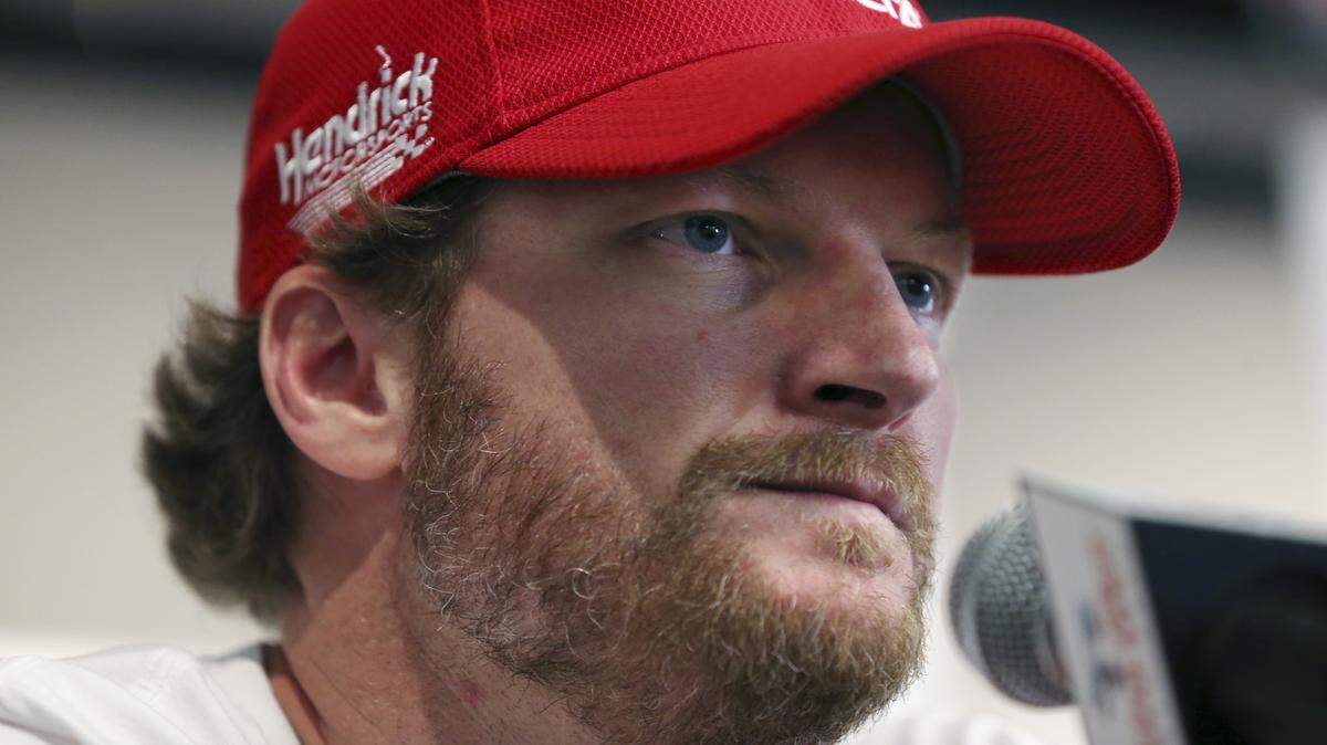 In this Aug. 5, 2016, file photo, Dale Earnhardt Jr. listens to a question about his concussion while addressing the media at Watkins Glen. On his weekly podcast Tuesday, Earnhardt said a ghost pulled him from a fiery 2004 wreck during an American Le Mans Series race in Sonoma, California.

On his weekly Dale Junior Download podcast Tuesday,