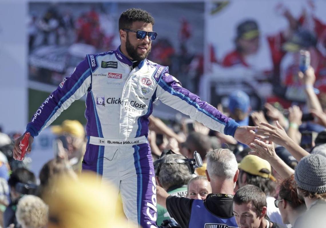 Panelists said Bubba Wallace, a rookie in NASCAR’s Cup Series, has the personality and talent to become one of racing’s next superstars.