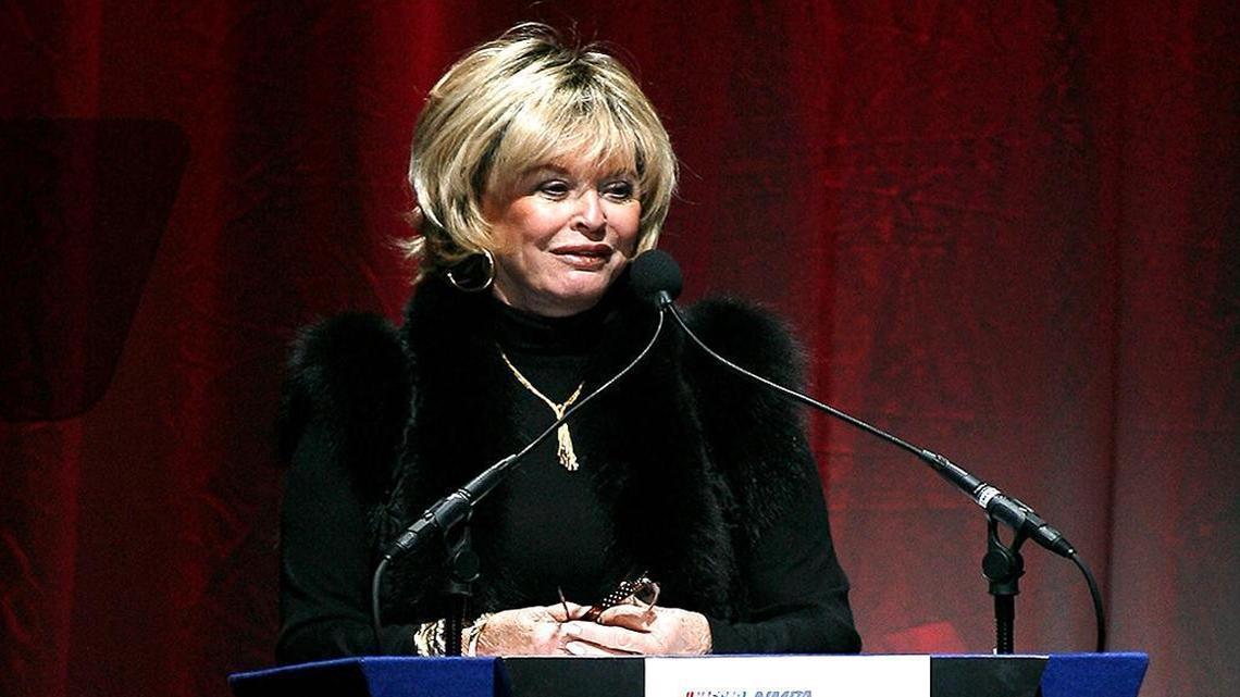 Betty Jane France speaks after receiving an awards during NASCAR Champions Week NMPA Myers Brothers Media Luncheon at Cipriani on November 29, 2007 in New York City.