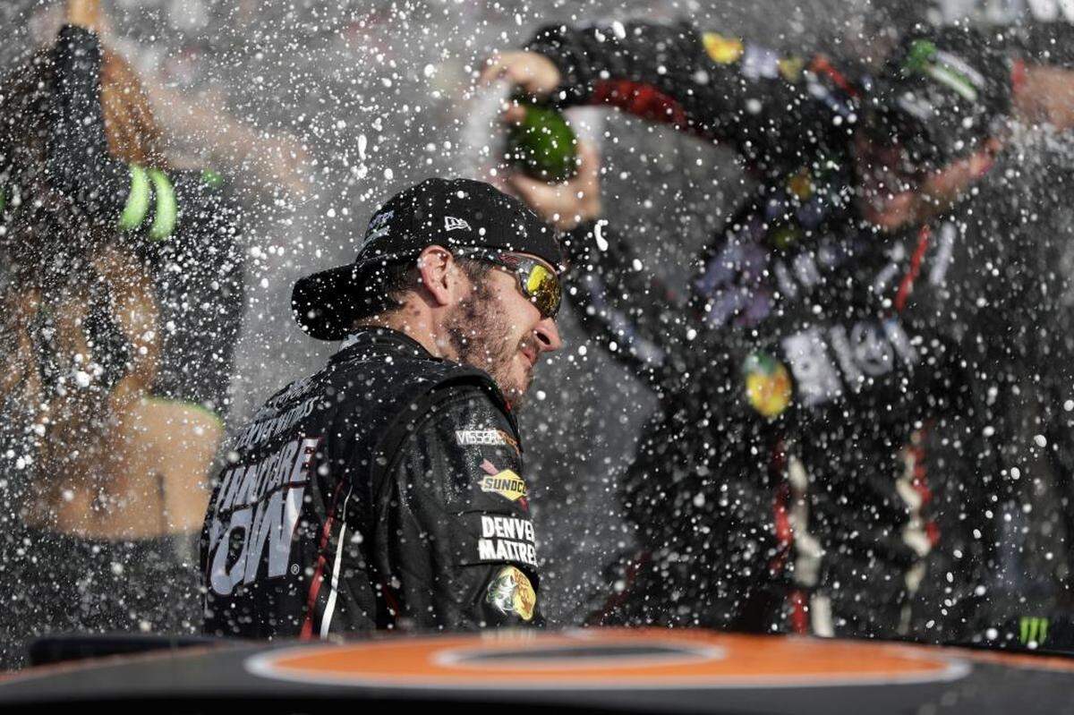 Martin Truex Jr. leads the Cups Series with four wins – in Las Vegas, Kansas, Kentucky and Watkins Glen, above.