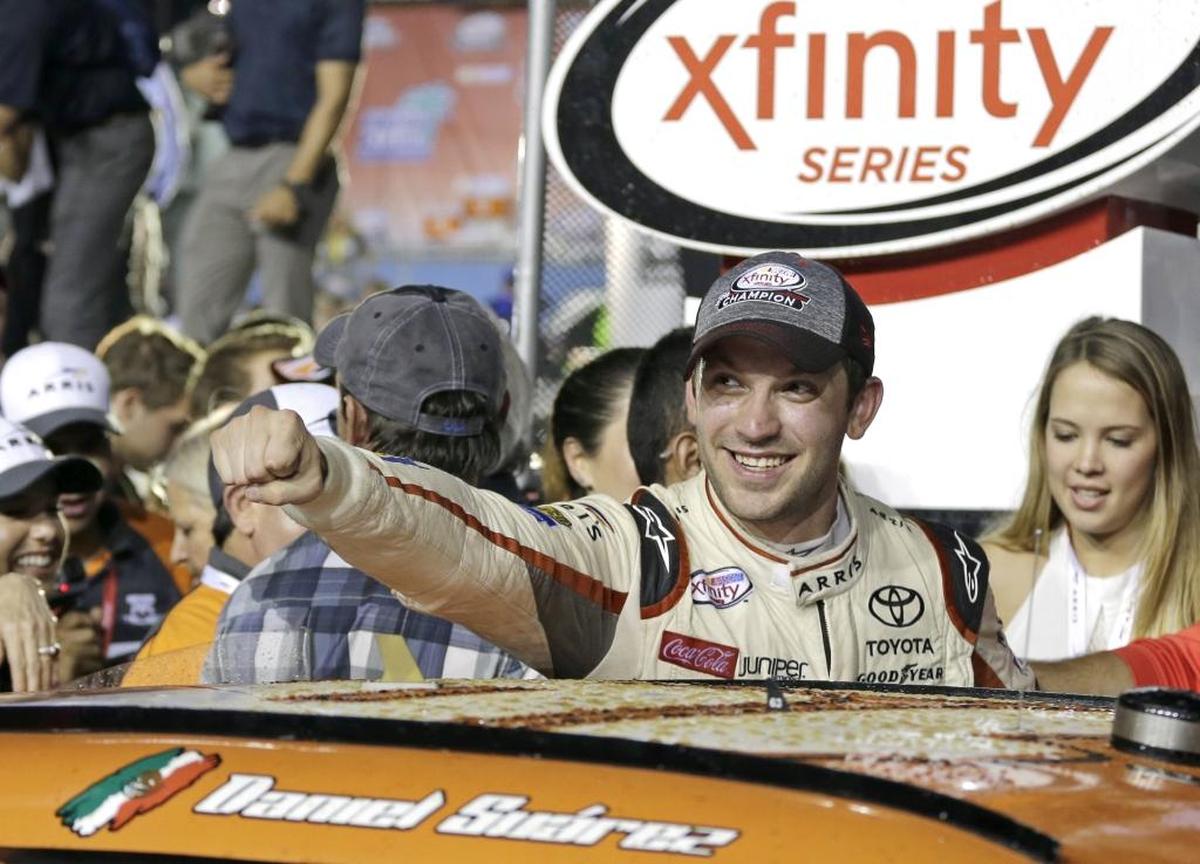 Daniel Suarez won the 2016 NASCAR Xfinity Series title last season before moving up to the Cup Series, NASCAR’s top level, this season.