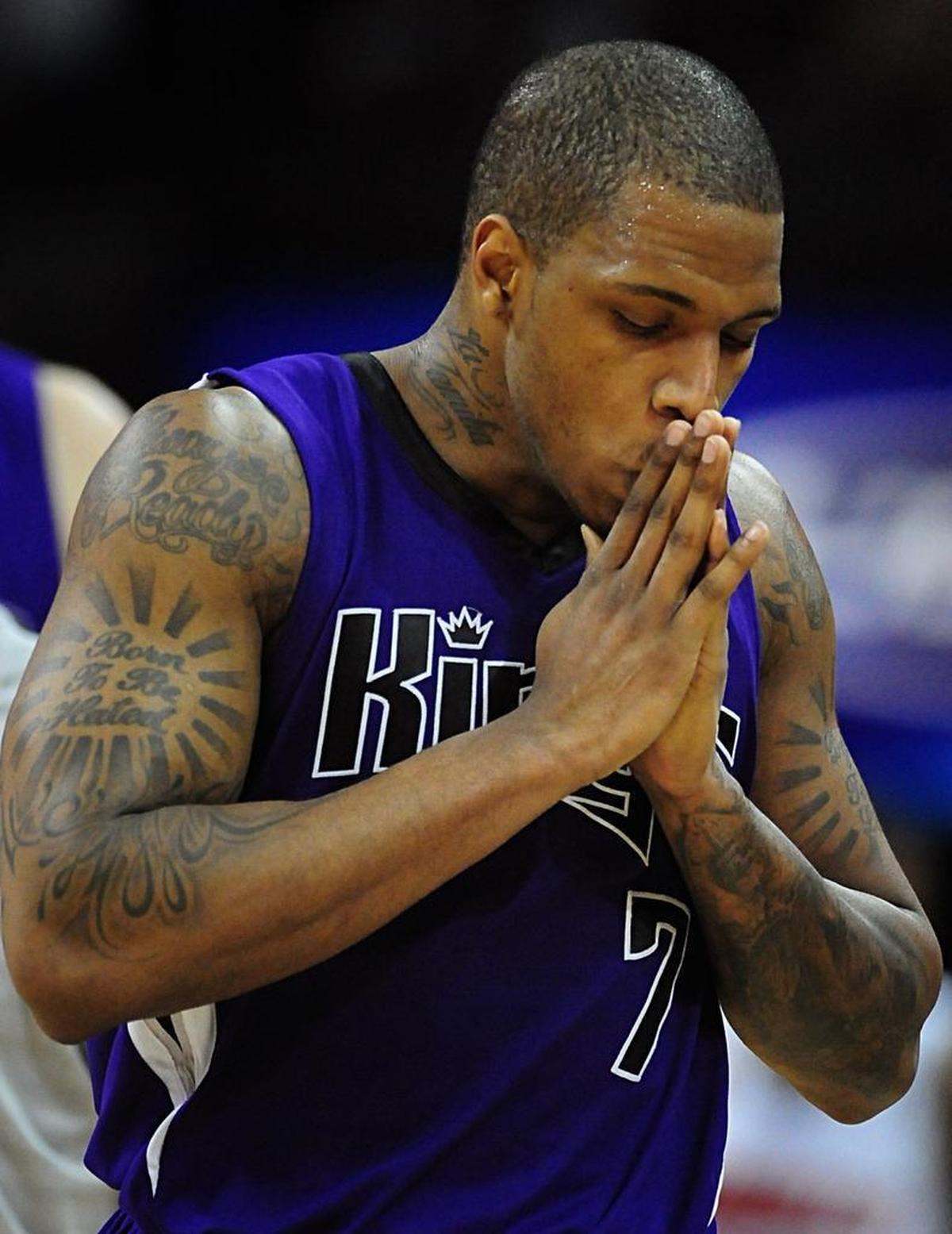 Rashad McCants, playing for the Sacramento Kings in 2009, walks off the floor in Charlotte during his final season in the NBA.
