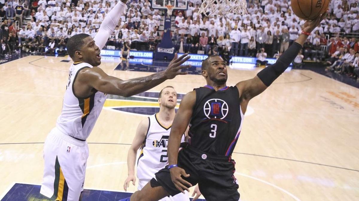 Los Angeles Clippers guard Chris Paul (3) and his team lost to Utah in Game 7 of a first round NBA playoff series at home Sunday.