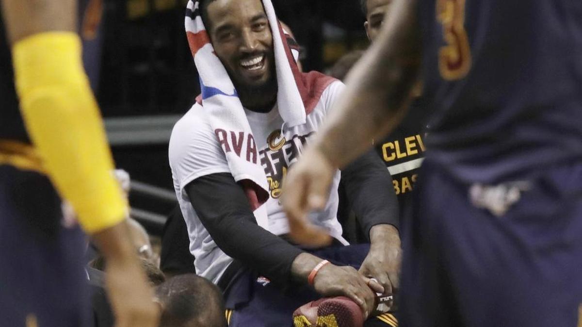 Cleveland Cavaliers guard J.R. Smith and his team has blown out Boston in two straight NBA playoff games and he has taken long stretches off, as have the other Cavs’ stars.