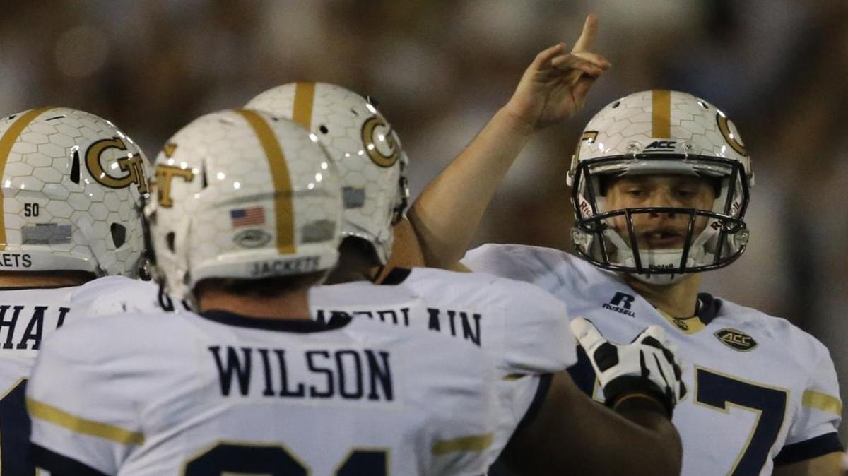 Georgia Tech kicker Harrison Butker, right, boasts a strong leg and was brought in to compete with Graham Gano, who is coming off his worst season as a Panther.