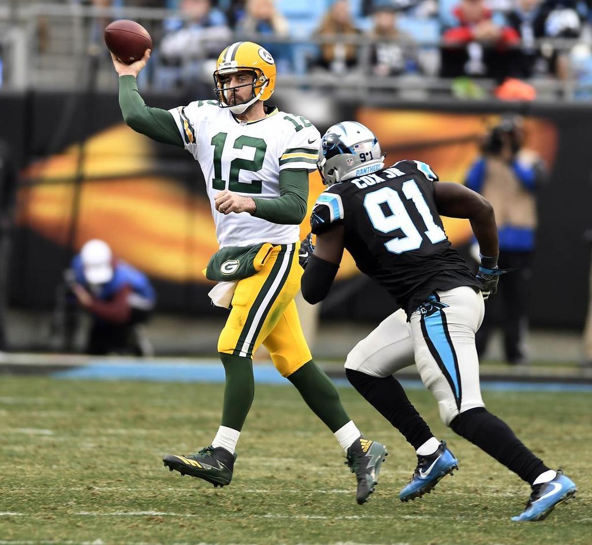 Carolina Panthers defensive end Bryan Cox Jr (91) might have the edge in the hunt for Carolina’s final defensive end spot.