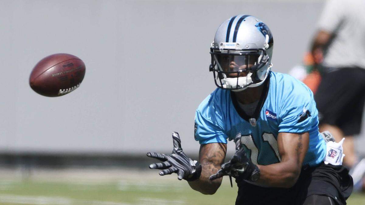 Carolina Panthers Bug Howard (11) makes a reception  during Day 1 of the Carolina Panthers' rookie mini camp on Friday, May 11, 2018.