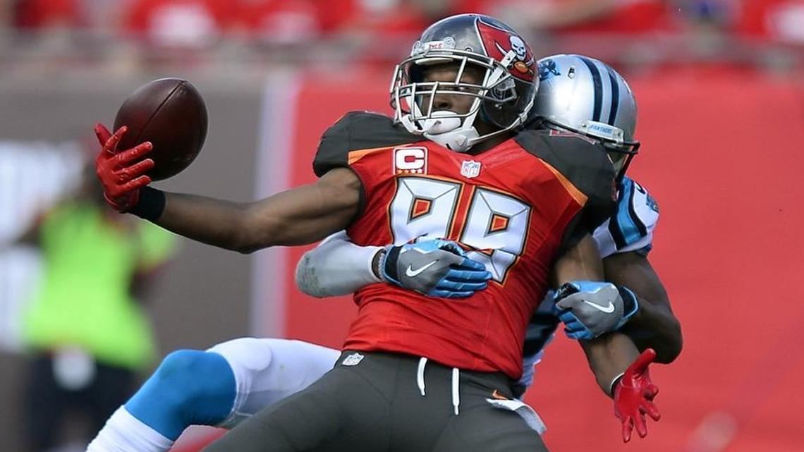 Tampa Bay Buccaneers wide receiver Russell Shepard (89) has 30 catches in four NFL seasons, but his grit and special teams ability earned him a free agent contract from the Carolina Panthers.
