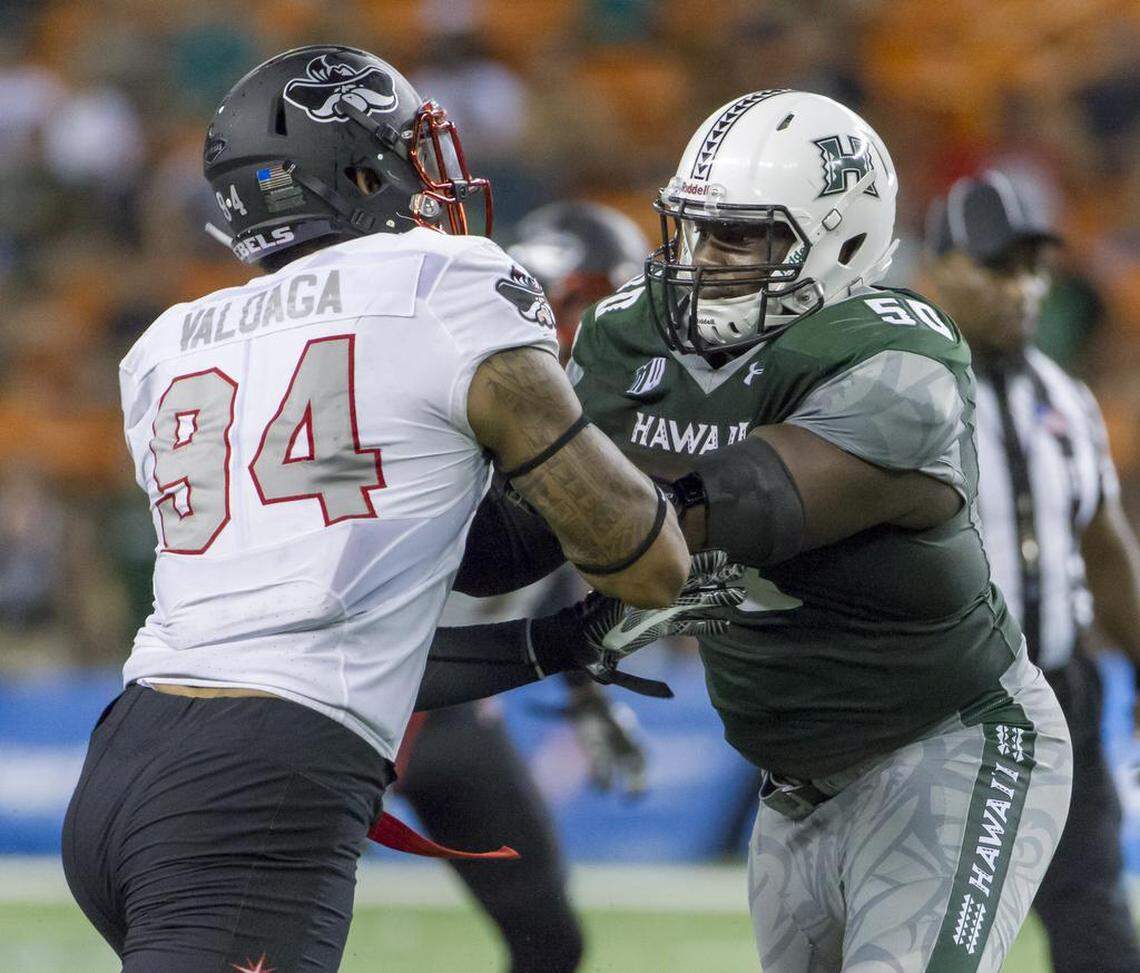 Hawaii offensive lineman Dejon Allen is a little bit of a project, but extremely versatile. He played guard, tackle and center in college and might ultimately be best-suited at center, where the Panthers need a plan once Ryan Kalil retires.