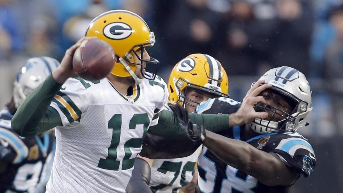 Panthers LB Thomas Davis (58) concussed Packers WR Davante Adams in the third quarter of Sunday’s game after Aaron Rodgers (12) threw an interception, and the two took to Twitter on Monday to air their frustrations.
