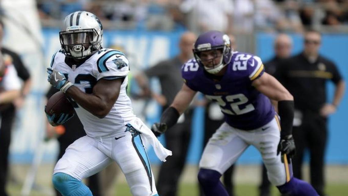 Carolina Panthers running back Fozzy Whittaker (43) had a touchdown against the Minnesota Vikings nullified by a penalty, but even that couldn’t shake his team-first mentality.