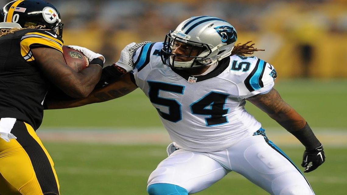 
Rookie Shaq Thompson (54) will start at outside linebacker in the Carolina Panthers’ season opener at Jacksonville, and he’ll continue to learn on the fly. 
