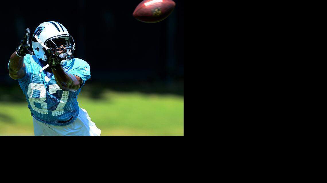 
The Panthers acquired receiver Stephen Hill last season after the New York Jets waived the former second-round draft pick. Hill spent most of the season on the practice squad bt generated some buzz among Panthers fans. 
