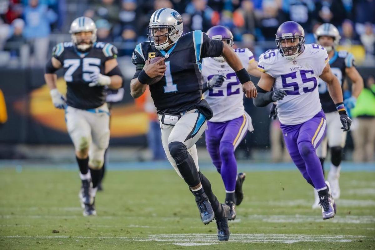Carolina Panthers quarterback Cam Newton (1) has chances to make plays with his legs from anywhere on the field – a skill other quarterbacks lack.