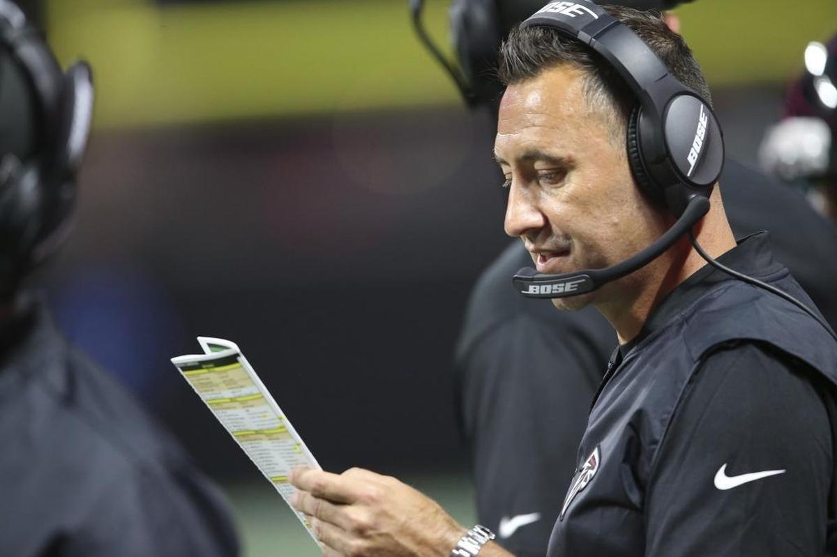 Atlanta Falcons offensive coordinator Steve Sarkisian.