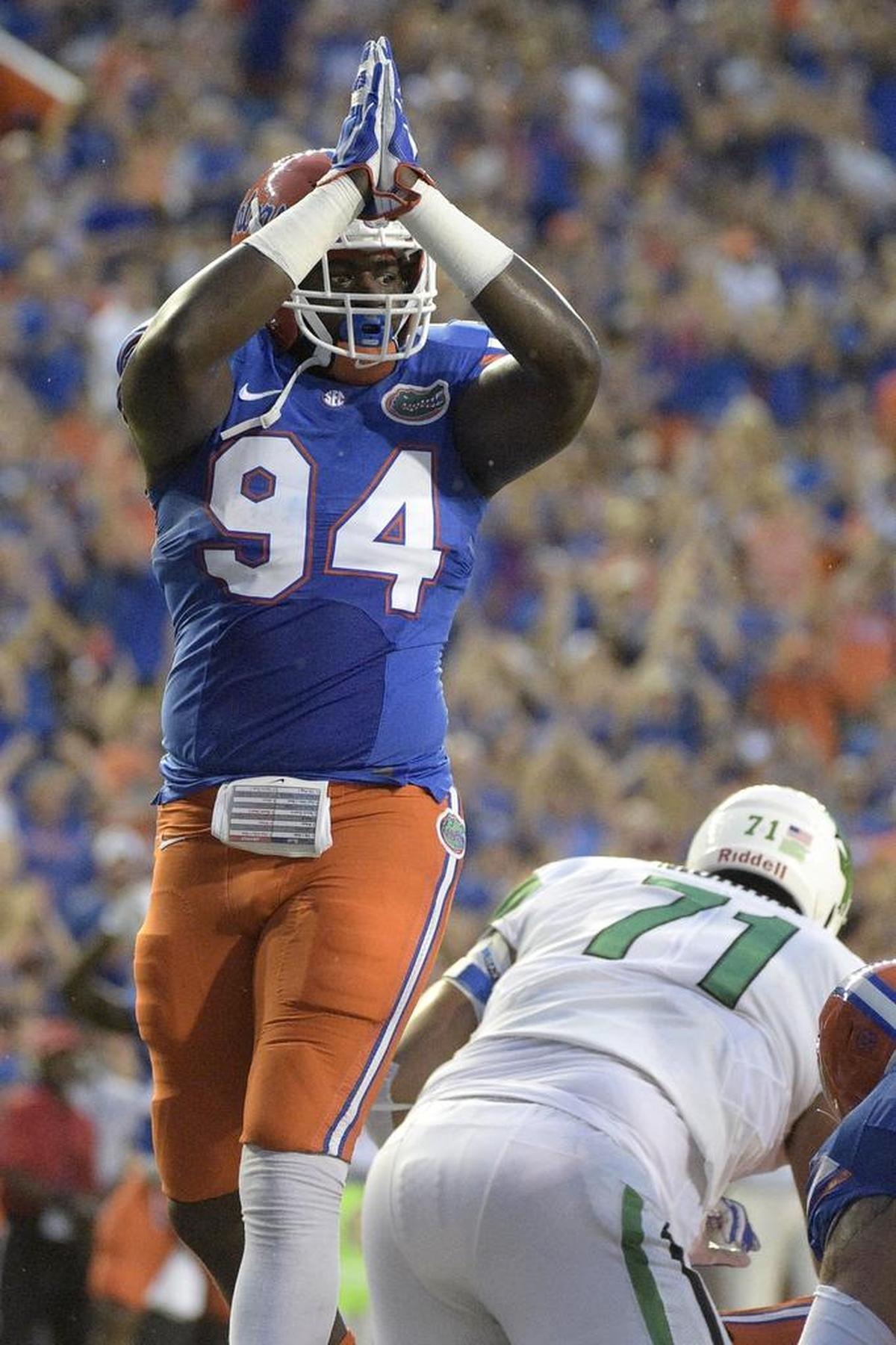 Florida defensive lineman Bryan Cox Jr. (94) had a breakout junior season before injuries sidetracked him as a senior, affecting his draft stock.