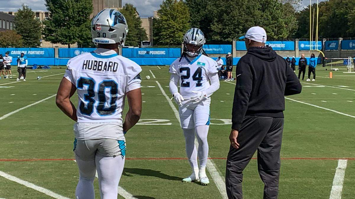 Panthers rookie RB Jonathon Brooks, the team’s second-round pick, took part in practice with his teammates for the first time on Wednesday, October 16, 2024.