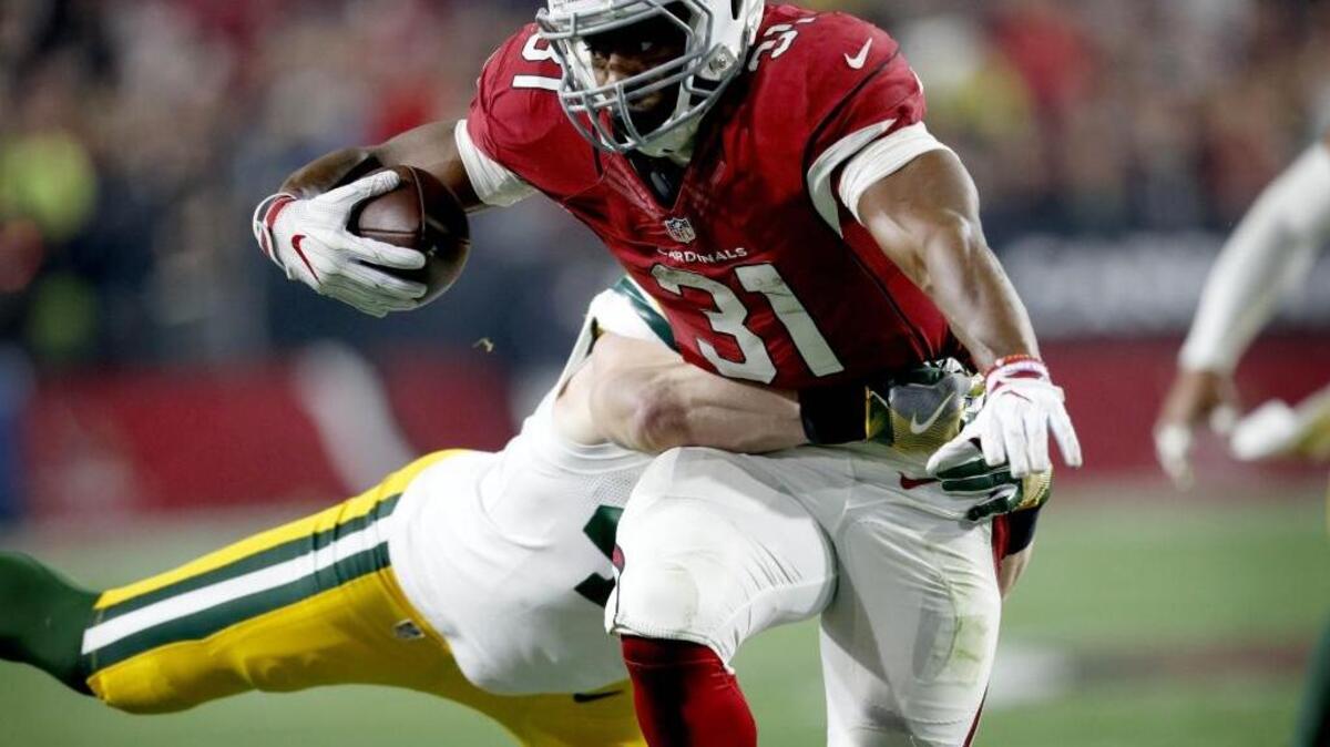 Arizona Cardinals running back David Johnson (31) gained just 35 yards on 15 carries in the playoff victory over the Green Bay Packers.
