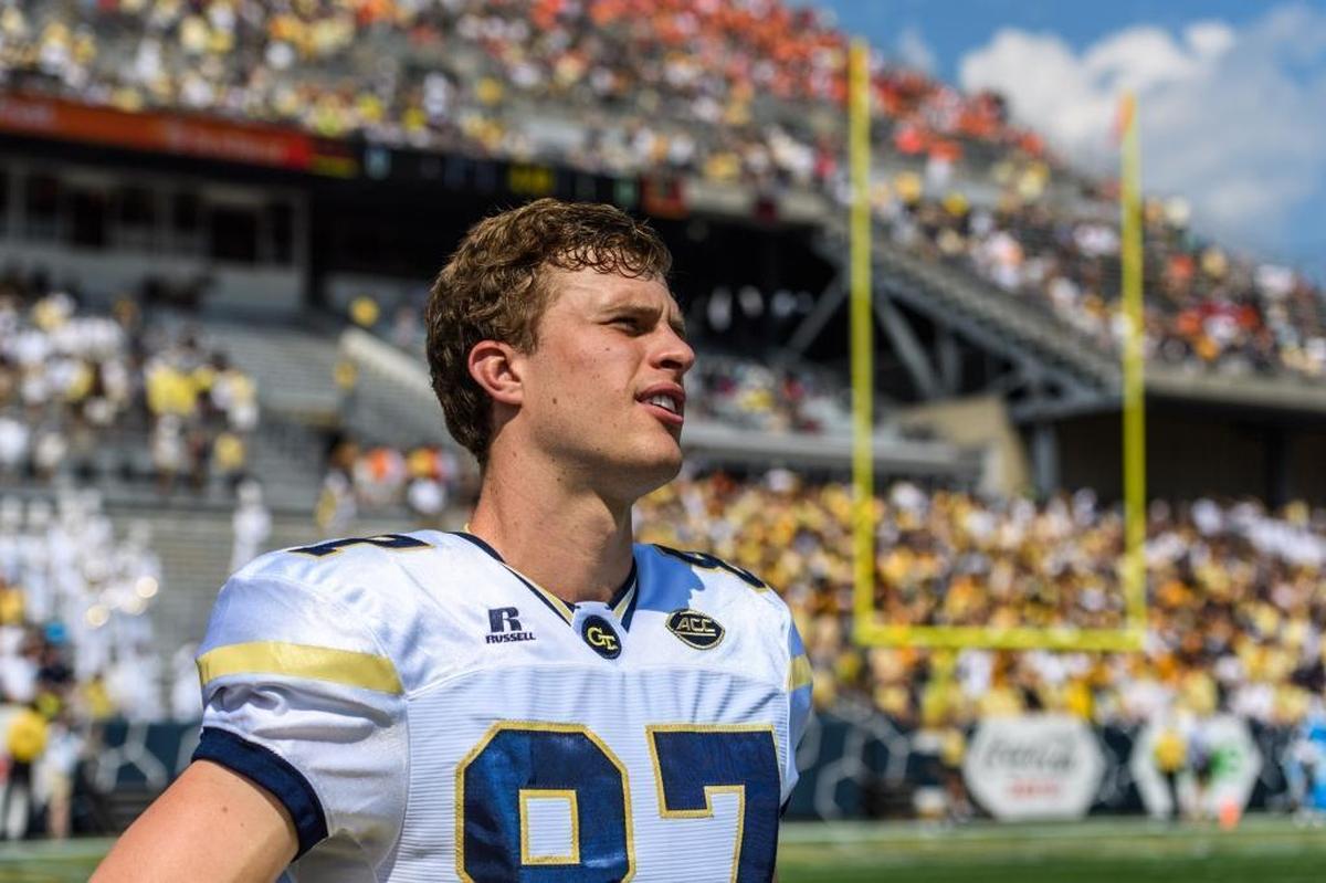 At Georgia Tech last season, Carolina Panthers rookie kicker Harrison Butker made all 46 extra points and 15 of 17 field goals for an .882 percentage that led the ACC and ranked 13th nationally