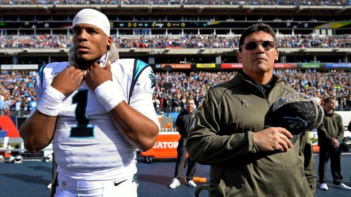 Carolina Panthers head coach Ron Rivera, right, and quarterback Cam Newton arrived together in 2011, and despite some early struggles have led franchise to its most consistent success. And to Super Bowl 50.