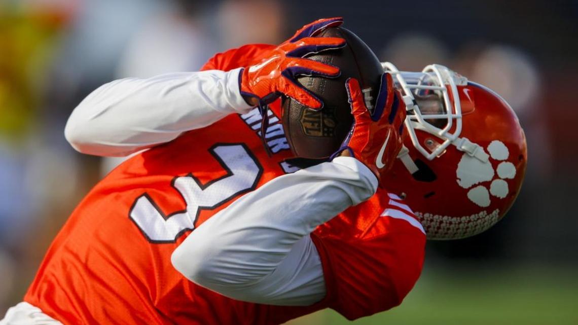 Clemson wide receiver Artavis Scott (3) has great football speed and the ability to play in the slot, where the Carolina Panthers have a need.