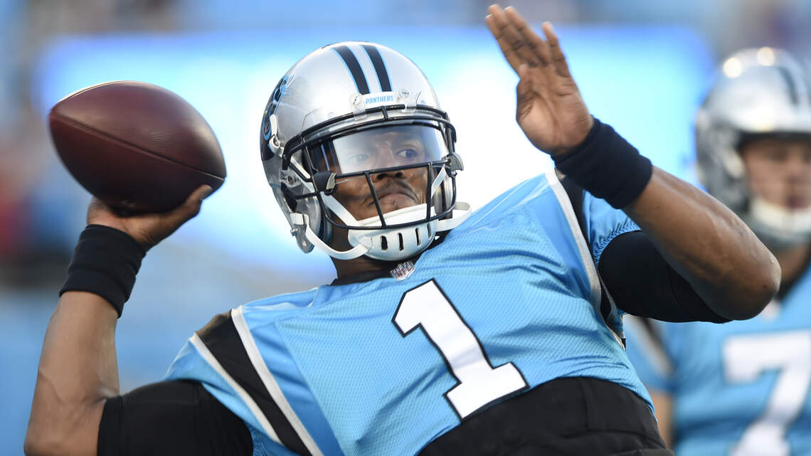 Panthers QB Cam Newton briefly injured against New England. Social media reacts