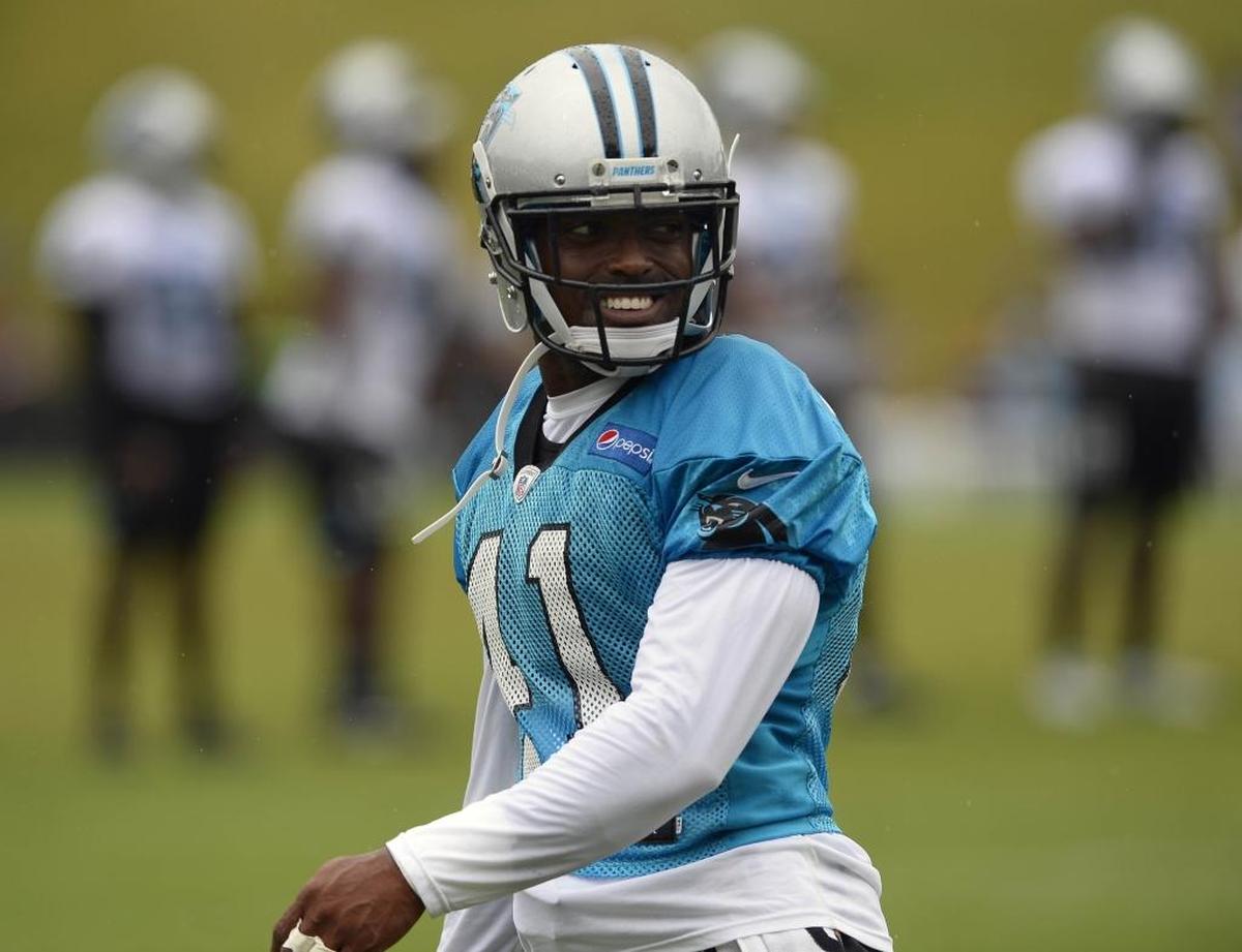 Carolina Panthers defensive back Captain Munnerlyn (41) will wear cleats on Sunday that feature his foundation, which supports, among other things, the March of Dimes.