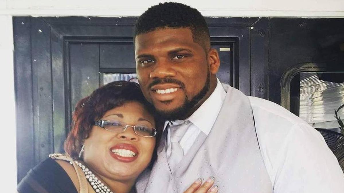 Carolina Panthers offensive tackle Daryl Williams, right, was the second child born to Lameca Williams-Hindman, who had five by the time she was 23. But that didn’t stop her from earning advanced degrees and becoming an educator – all while raising her kids.