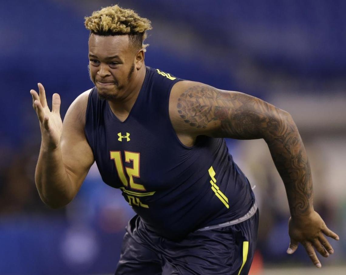 Temple offensive lineman Dion Dawkins brings versatility, depth and a resonable draft position for the Carolina Panthers.