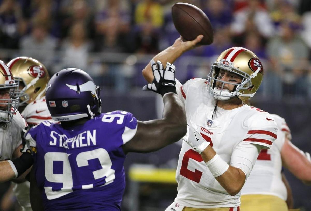 Veteran San Francisco 49ers quarterback Brian Hoyer doesn’t have to throw it over everyone’s head to be effective against the Carolina Panthers. He’ll be looking for mismatches.