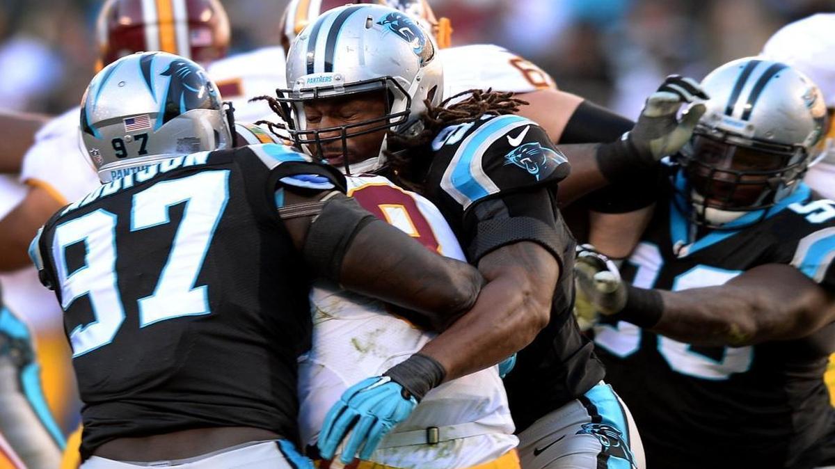 The Carolina Panthers are third in the NFL with 33 sacks this season, with an approach predicated on the idea that everyone is a threat.