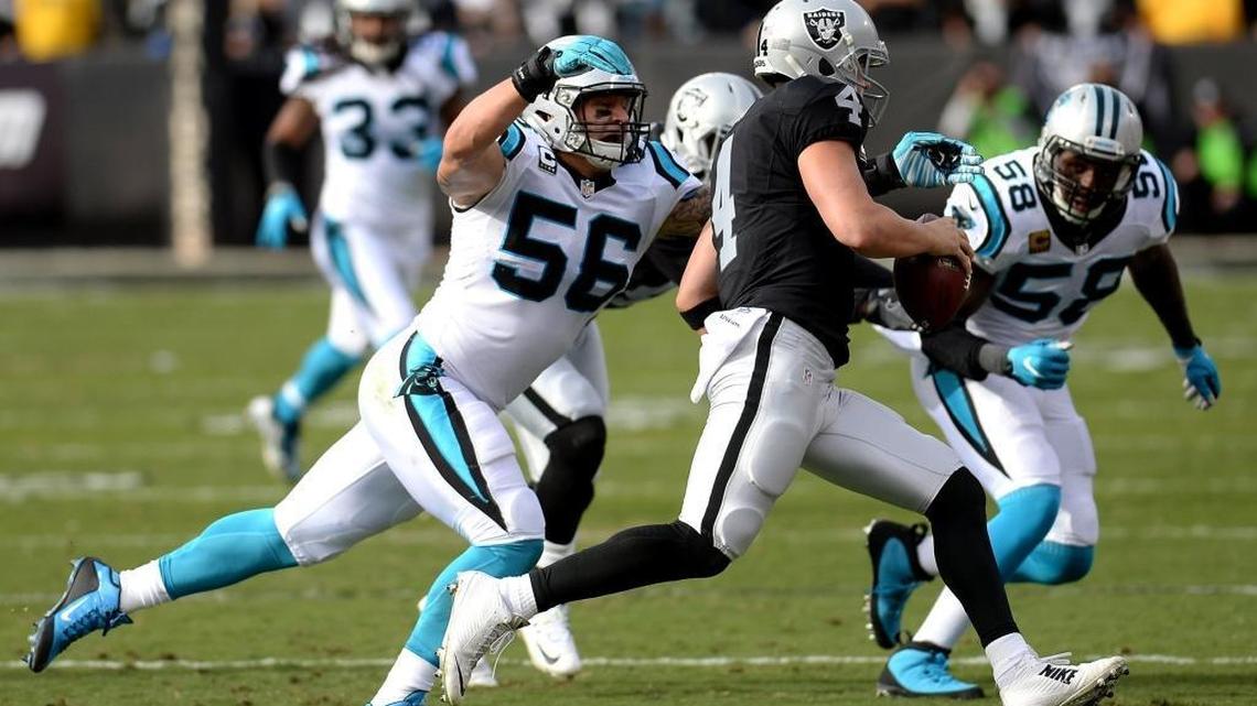 Free agent Carolina Panthers linebacker A.J. Klein (56) has agreed to a deal with the New Orleans Saints, according to reports.