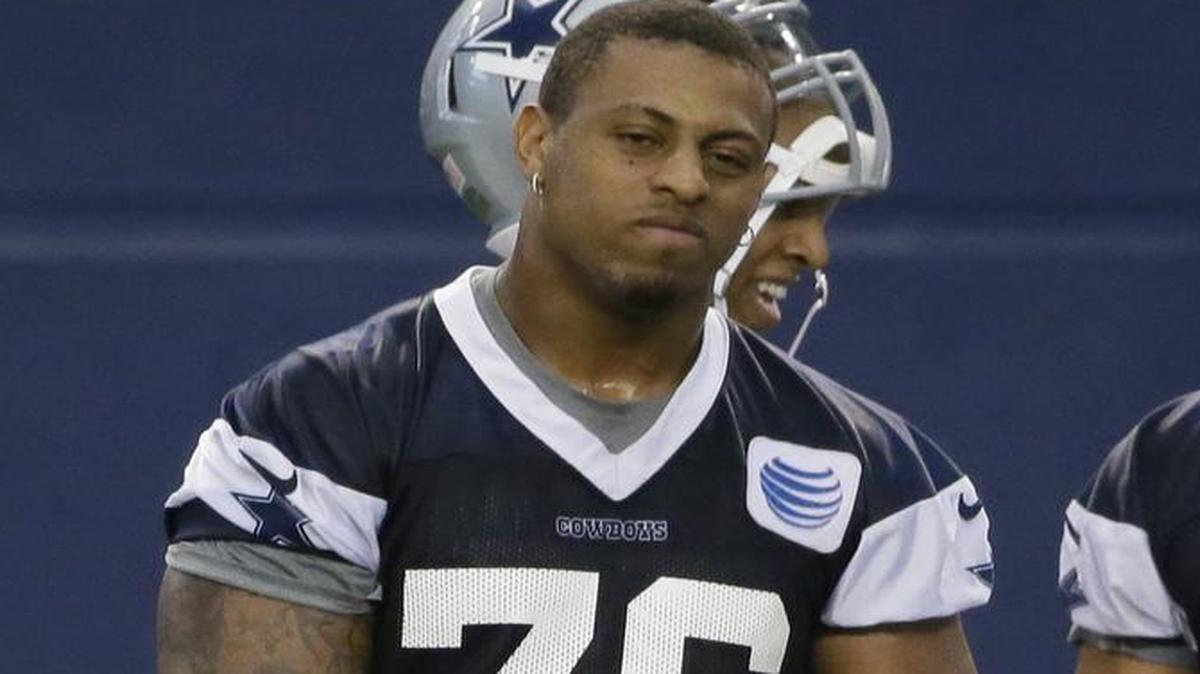 
Dallas Cowboys defensive end Greg Hardy (76) had his NFL suspension reduced from 10 games to four on appeal. 
