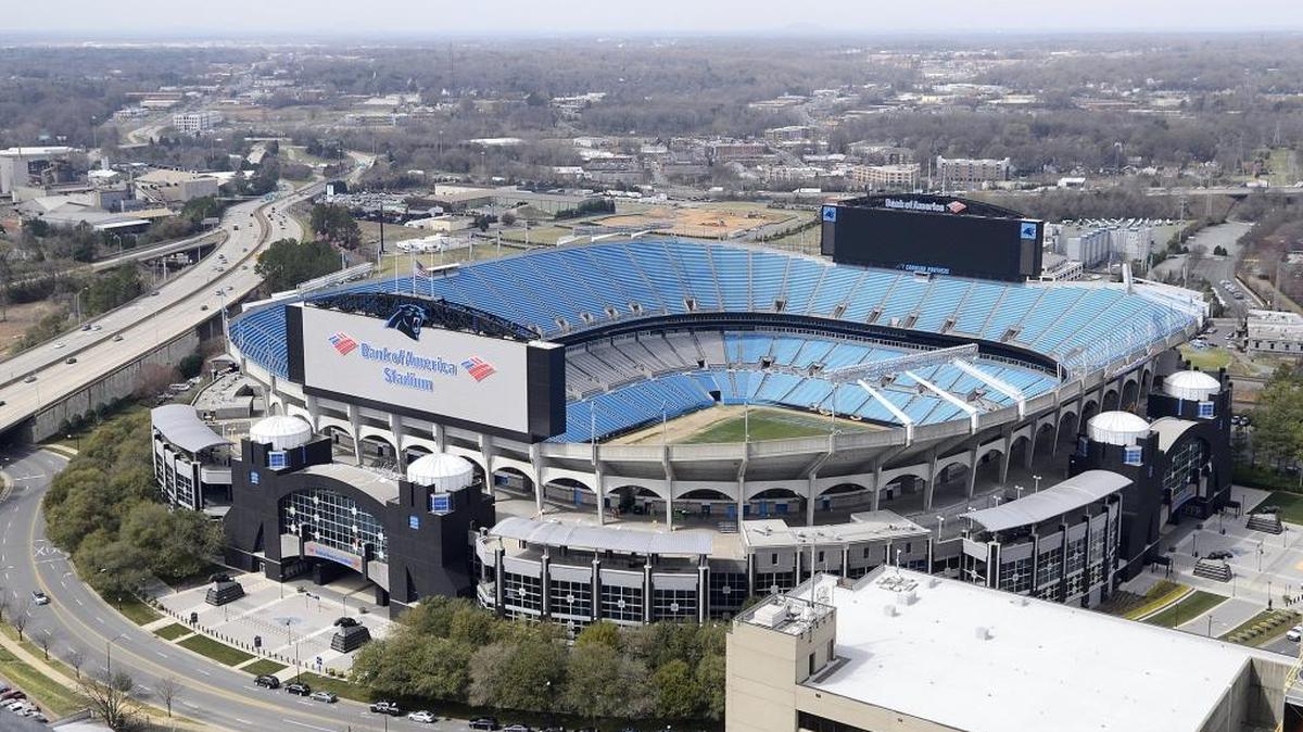 View of Bank of America Stadium from the 35th floor of the Mint Tower. The NFL said Tuesday it will still host its spring meeting in Charlotte despite a controversial new LGBT law. The city and the Carolina Panthers, the league says, has made its position on nondiscrimination clear.