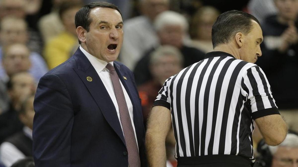 Watching Duke head coach Mike Krzyzewski (left), a ‘Chicago guy,’ coach at Cameron Indoor Stadium on Saturday will be Carolina Panthers coach Ron Rivera.