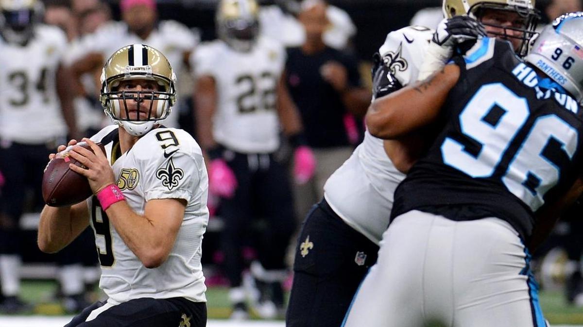 Allowing New Orleans Saints quarterback Drew Brees a consistently clean pocket was a big reason from Brees’ big day Sunday, Panthers coach Ron Rivera said.