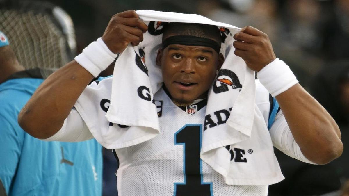 Carolina Panthers quarterback Cam Newton (1) will spend the rest of the 2016 season behind a makeshift offensive line that is down to one starter at his Week 1 spot.