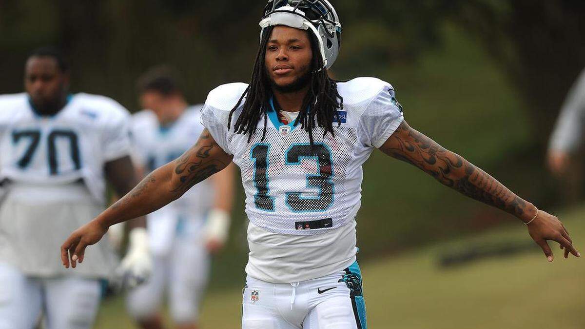 
Carolina Panthers wide receiver Kelvin Benjamin has reminded observers at training camp of the player he was in 2014, for better and worse. 

