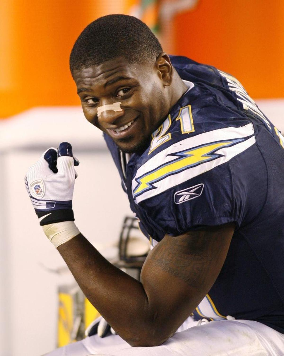 Former San Diego Chargers running back LaDainian Tomlinson (21) says the ability of Norv Turner to adapt his scheme to personnel should benefit the Carolina Panthers – and running back Christian McCaffrey.