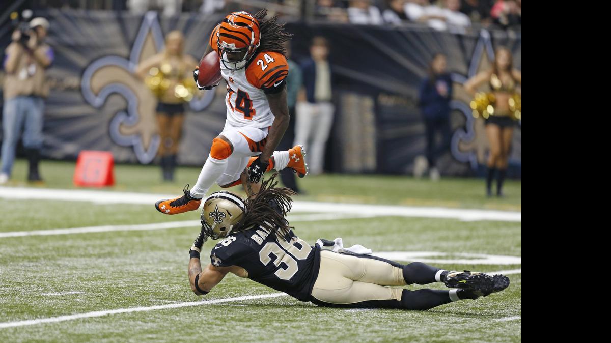 
Marcus Ball (36) joins the Panthers defensive backfield after signing with the team Thursday. 
