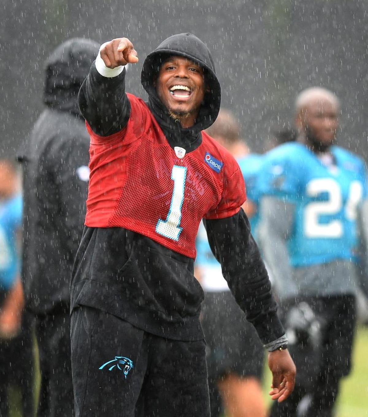 The rain didn’t dampen Carolina Panthers quarterback Cam Newton’s mood during practice on Wednesday. The Panthers don’t want a trip to Santa Clara, Calif., to face the San Francisco 49ers to be a downer either.
