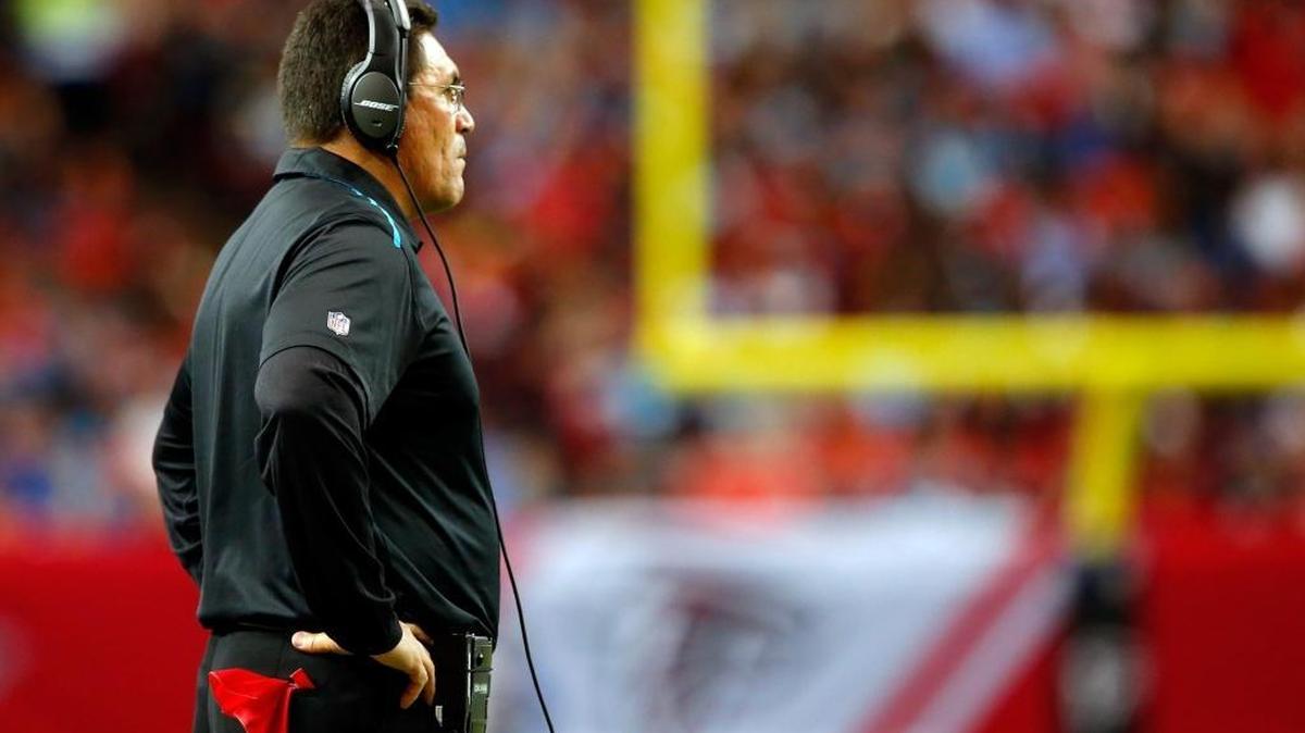 Head coach Ron Rivera of the Carolina Panthers said he felt like he disappointed fans when Sunday’s loss to the Atlanta Falcons dropped his team to 14-1.
