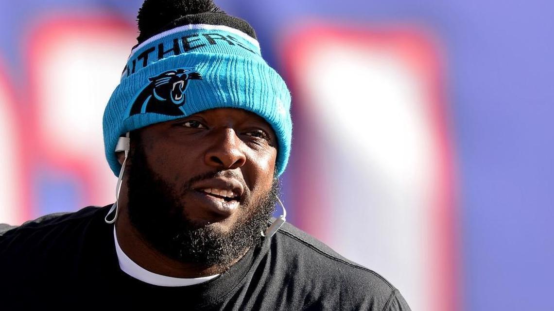 Carolina Panthers defensive end Charles Johnson paid for a $30,000 shopping spree for 10 Charlotte families on Monday.