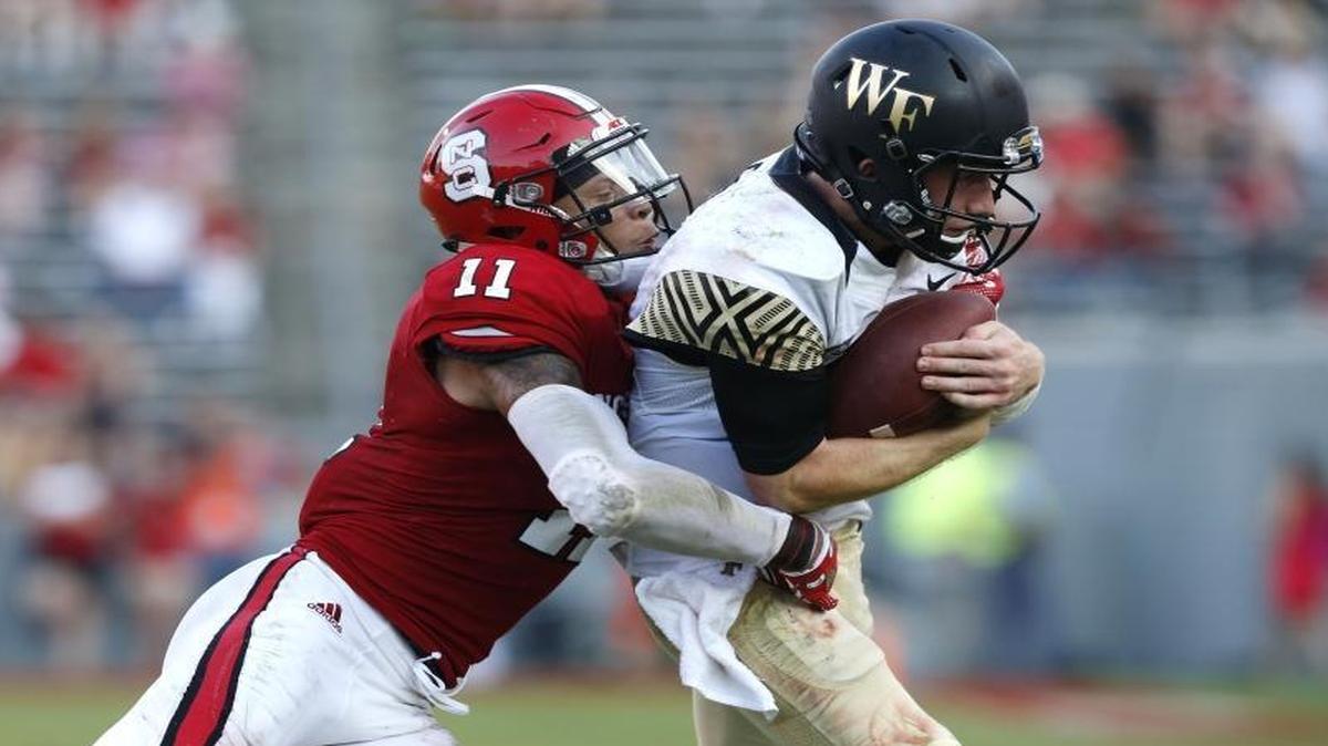 N.C. State safety Josh Jones (11) has seen his NFL draft stock rise significantly in recent weeks.