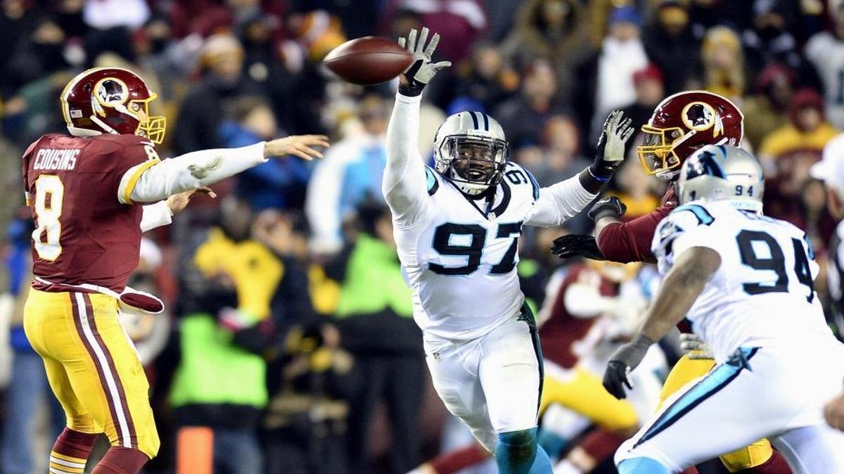 Carolina Panthers defensive end Mario Addison (97) consistently impressed in 2016 with his power and explosiveness, and finished the season as the team’s sack leader with 9 1/2 sacks.