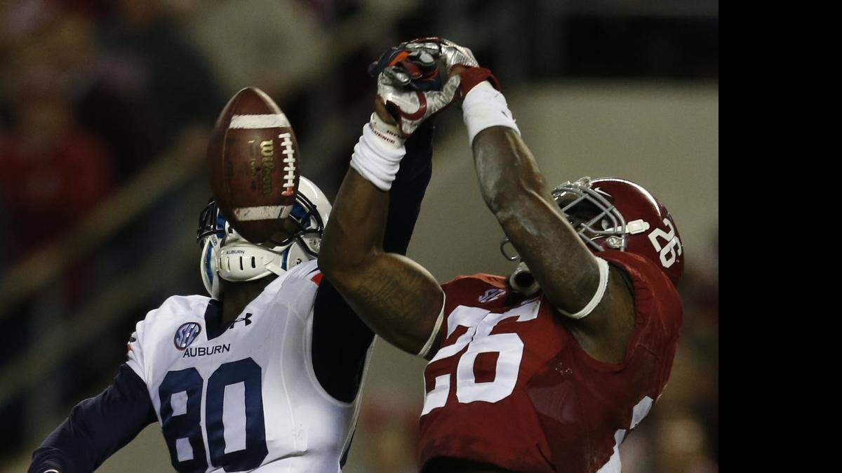 
Alabama defensive back Landon Collins (26) could be a target for the Panthers, but he might not last until they pick.
