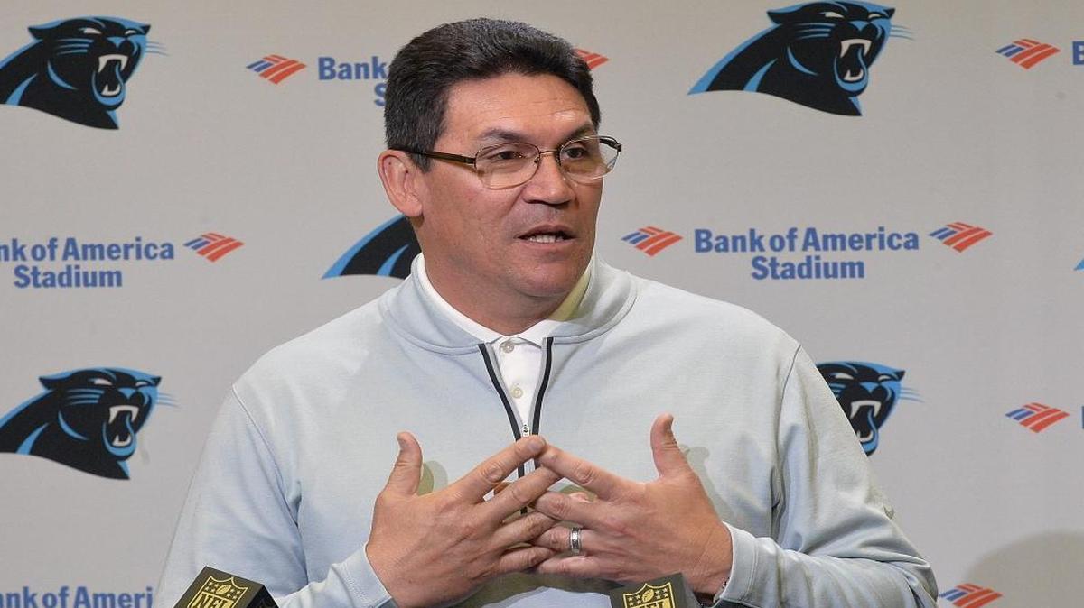 At Wedenesday’s annual NFL meetings, Panthers coach Ron Rivera launched into a 20-minute defense of Cam Newton’s post-Super Bowl news conference last month, when he wore a hoodie over his head and answered questions with one- to three-word responses.