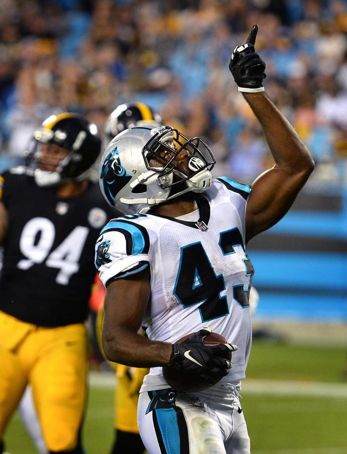 Carolina Panthers running back Fozzy Whittaker is originally from Houston, and Tuesday he held a fundraiser for Hurricane Harvey victims.