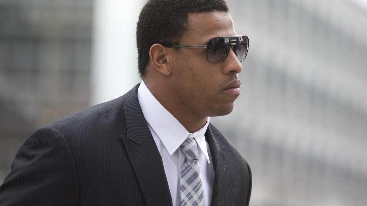 
Greg Hardy, in a Feb. 9, file photo, returns Sunday after a four-game suspension imposed by the NFL after an incident of domestic violence in Charlotte in 2014. 
